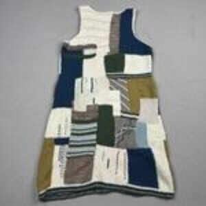 Anthropologie Sleeping on Snow Knitted Patchwork Sweater Dress